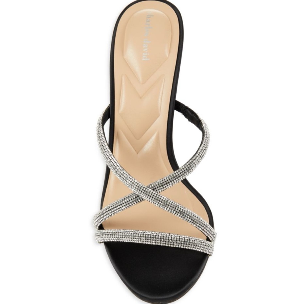 Charles David Black Sandals Sleek Design